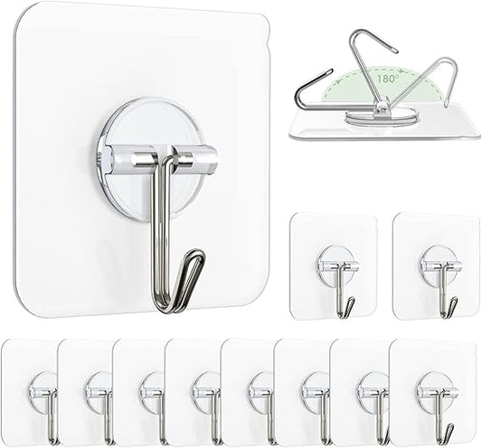 Self Adhesive Wall Hooks (15 Pack) – Heavy Duty | 50% OFF + COD Free