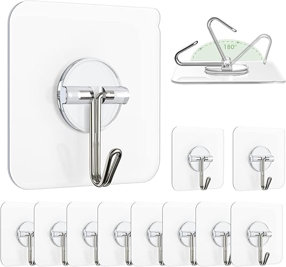 Self Adhesive Wall Hooks (15 Pack) – Heavy Duty | 50% OFF + COD Free